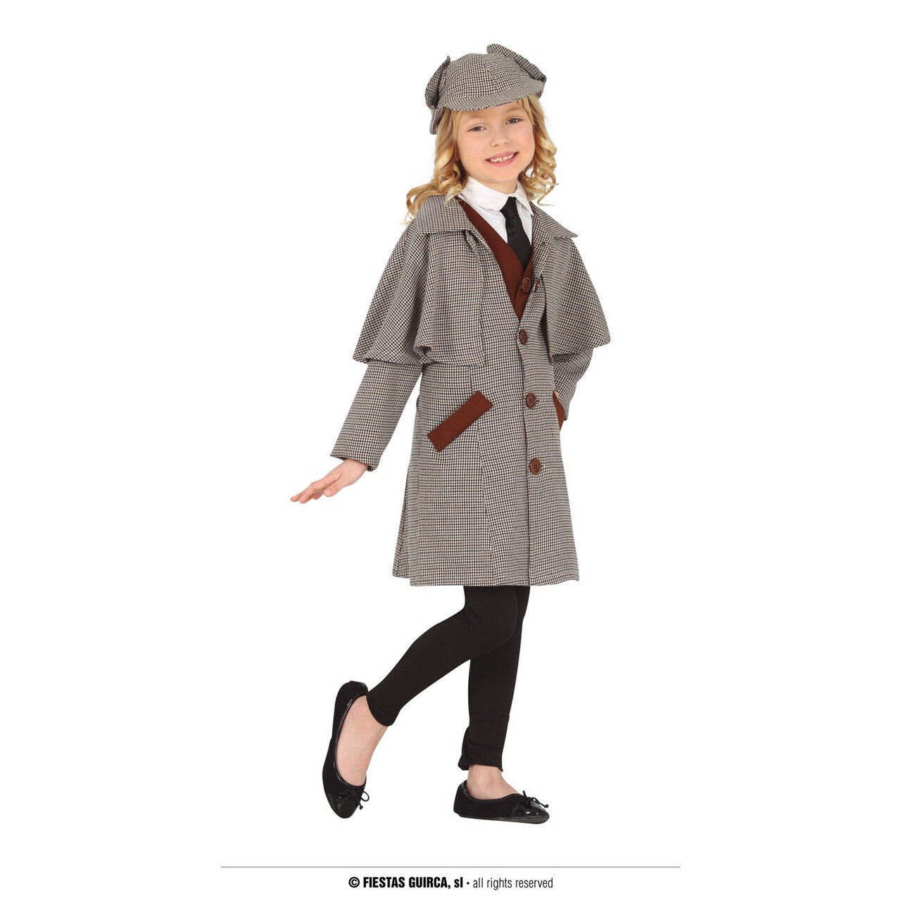 Op deze afbeelding zie je een Kostuums, van het merk Guirca. Engelse Detective Op Een Goed Spoor Kind Kostuum