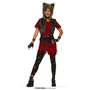 Op deze afbeelding zie je een Kostuums, van het merk Guirca. Rebelse Punk Wolf Vrouw Kostuum