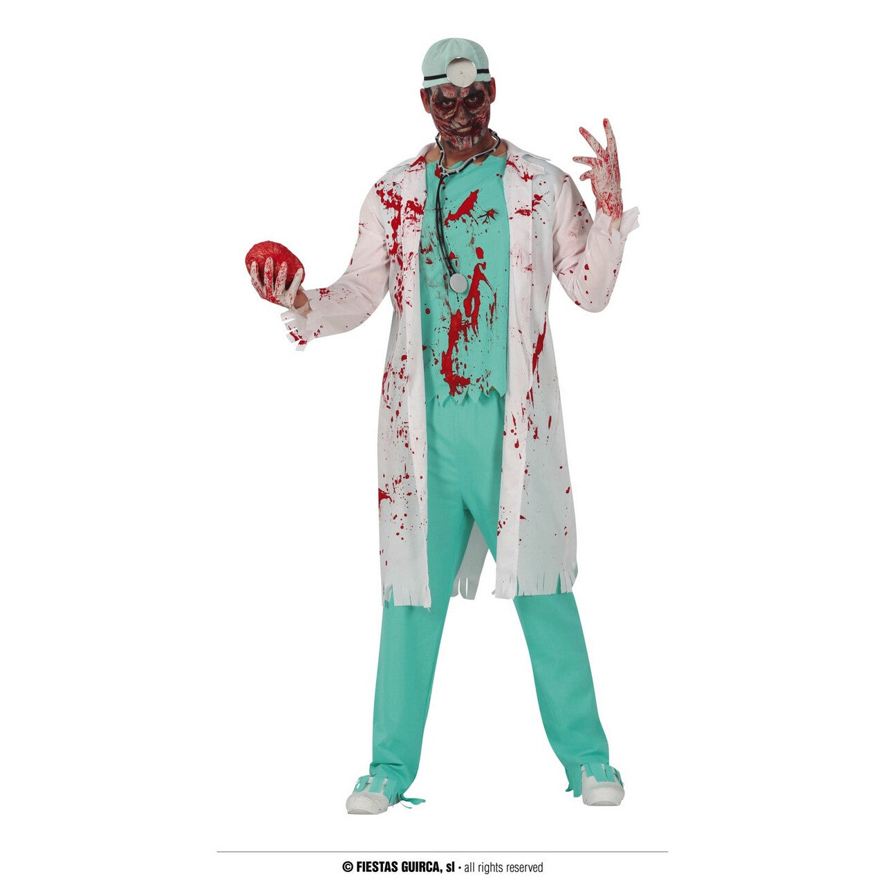 Op deze afbeelding zie je een Kostuums, van het merk Guirca. Niet Beter Makende Dokter Zombie Man Kostuum
