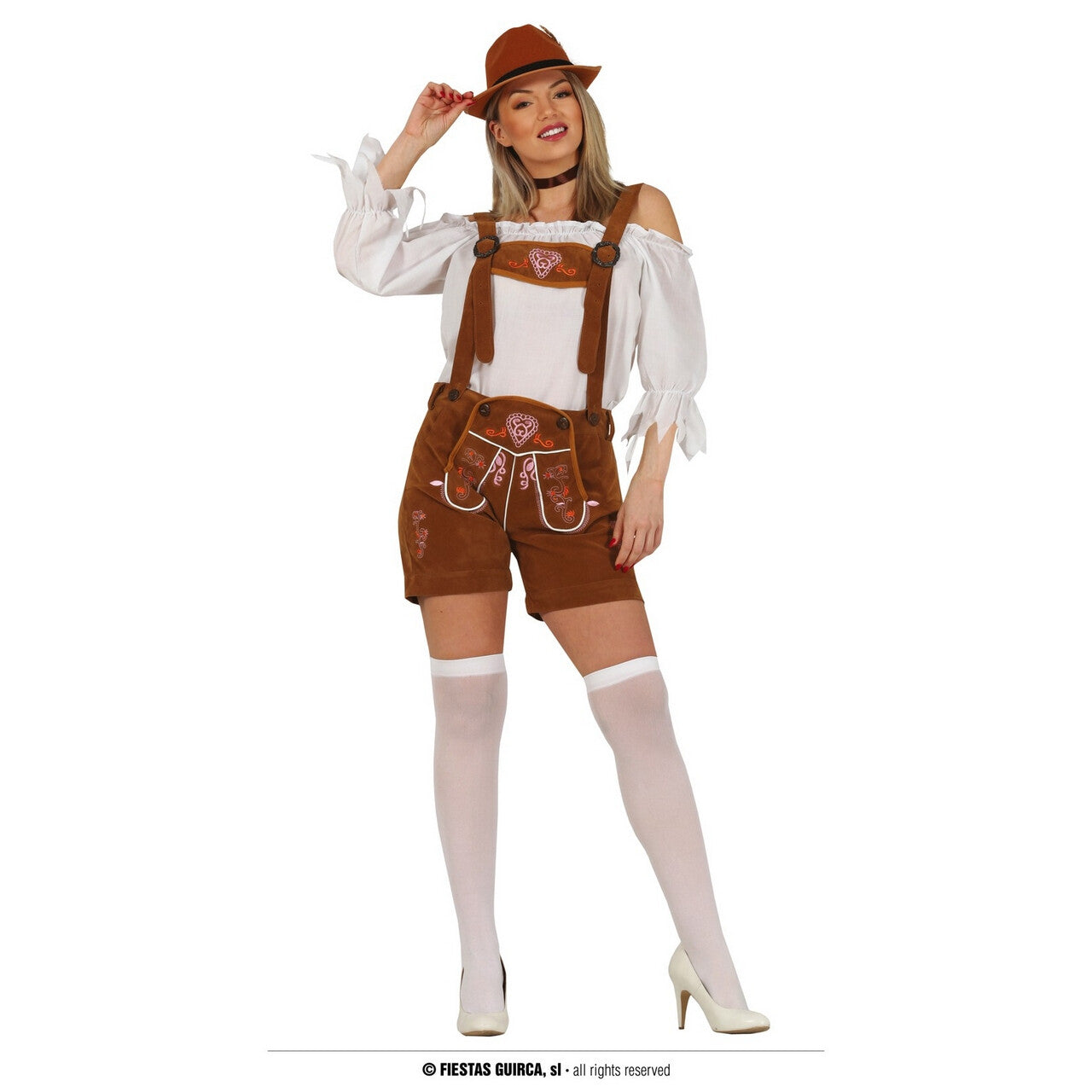 Op deze afbeelding zie je een Kostuums, van het merk Guirca. Korte Sexy Lederhosen Lotte Vrouw