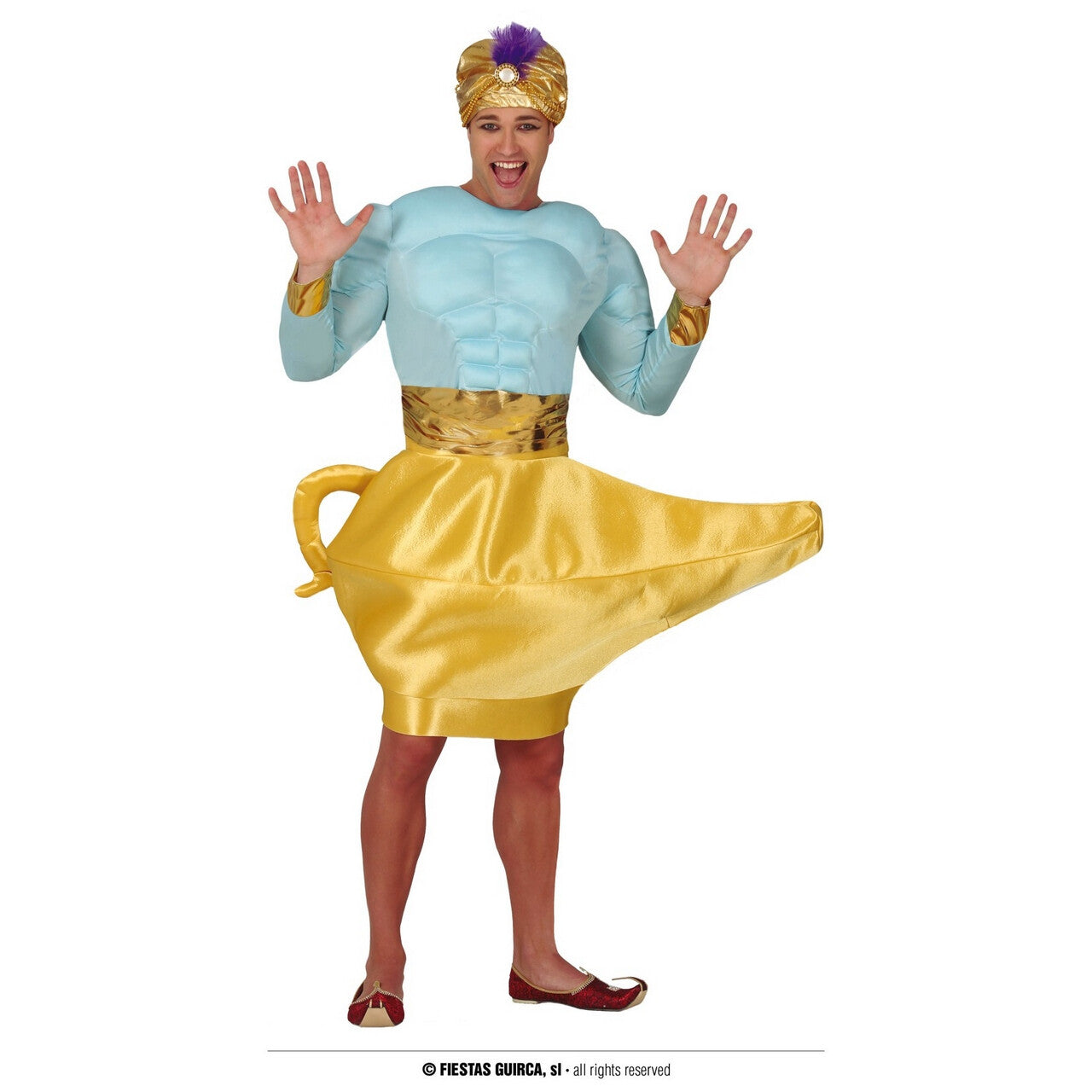 Op deze afbeelding zie je een Kostuums, van het merk Guirca. Doe Een Wens Genie Man Kostuum