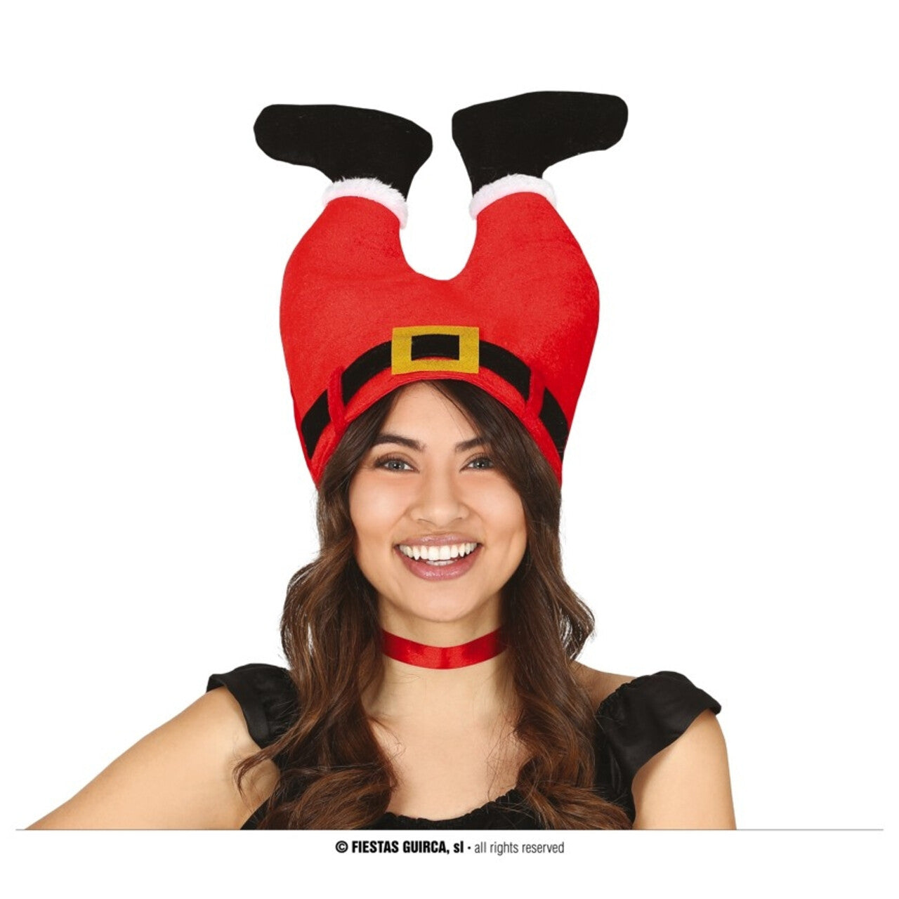 Op deze afbeelding zie je een Accessoires, van het merk Guirma. Op Je Hoofd Gevallen Kerstman Muts