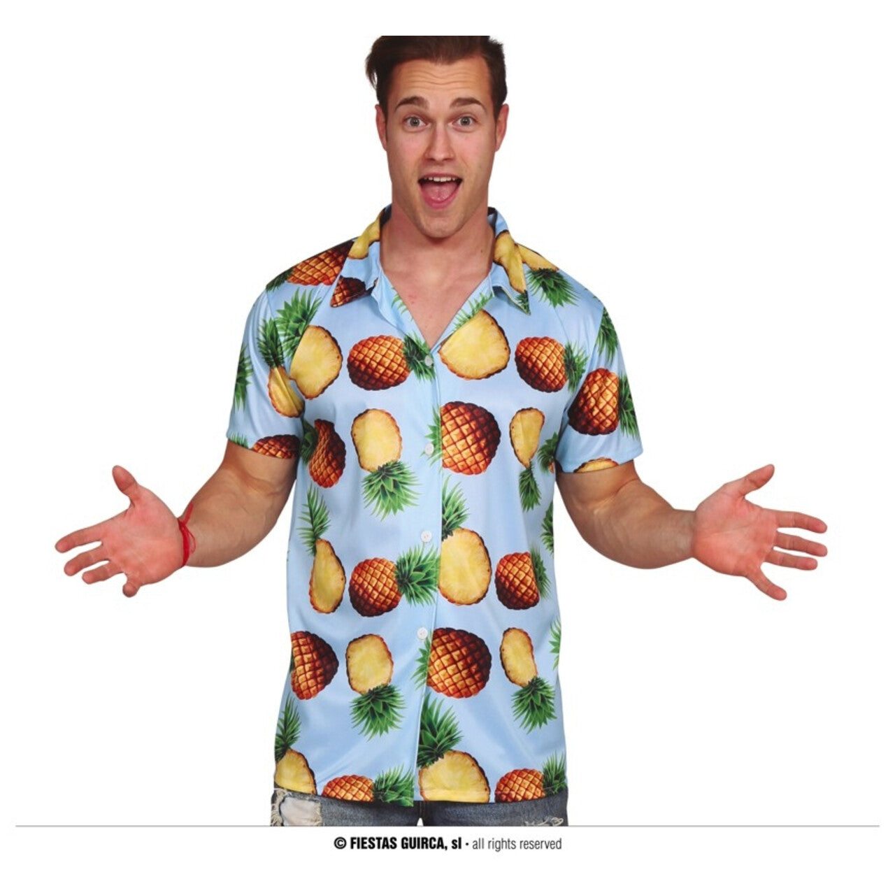 Op deze afbeelding zie je een Kostuums, van het merk Guirca. Hawaii Shirt Paina Momona Man