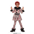 Gestreepte Niet Zo Grappige Scary Clown Kind Kostuum