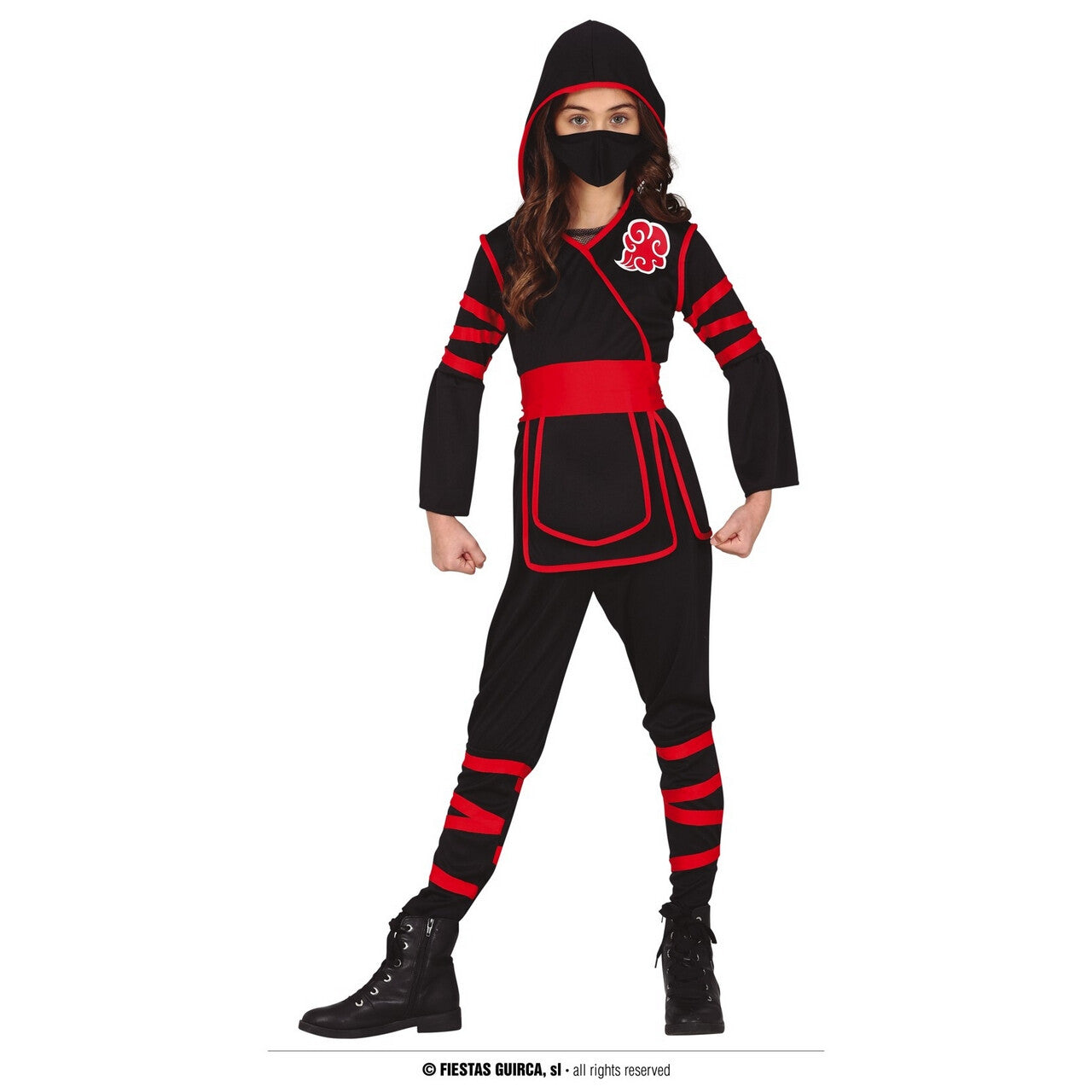 Op deze afbeelding zie je een Kostuums, van het merk Guirca. Aanstormende Snelle Ninja Kind Kostuum