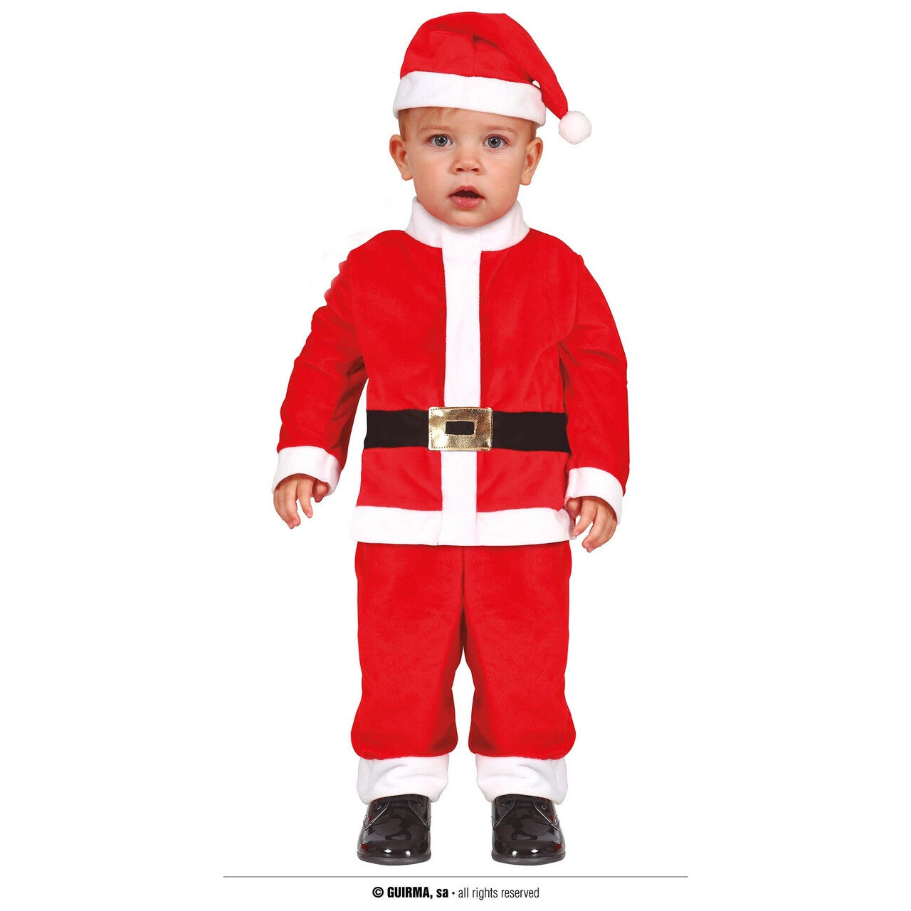 Op deze afbeelding zie je een Kostuums, van het merk Guirma. Mini Santa Kerst Jongen Kostuum