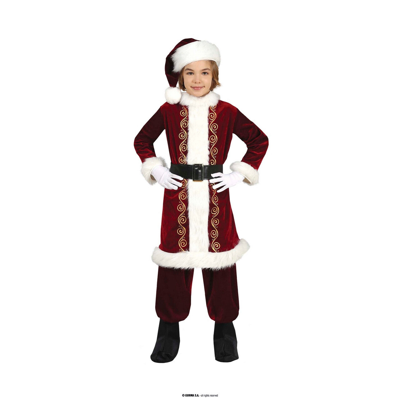 Op deze afbeelding zie je een Kostuums, van het merk Guirma. Luxe Santa Kerstman Kind Jongen Kostuum