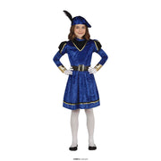 Op deze afbeelding zie je een Kostuums, van het merk Guirma. Blauwe Schattige Hulp Piet Helga Meisje Kostuum