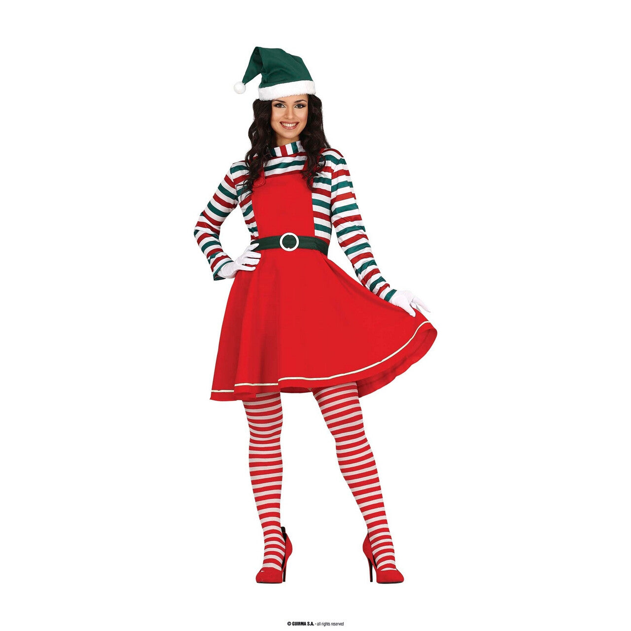 Op deze afbeelding zie je een Kostuums, van het merk Guirma. Beste Winterhulpje Van De Kerst Vrouw Kostuum