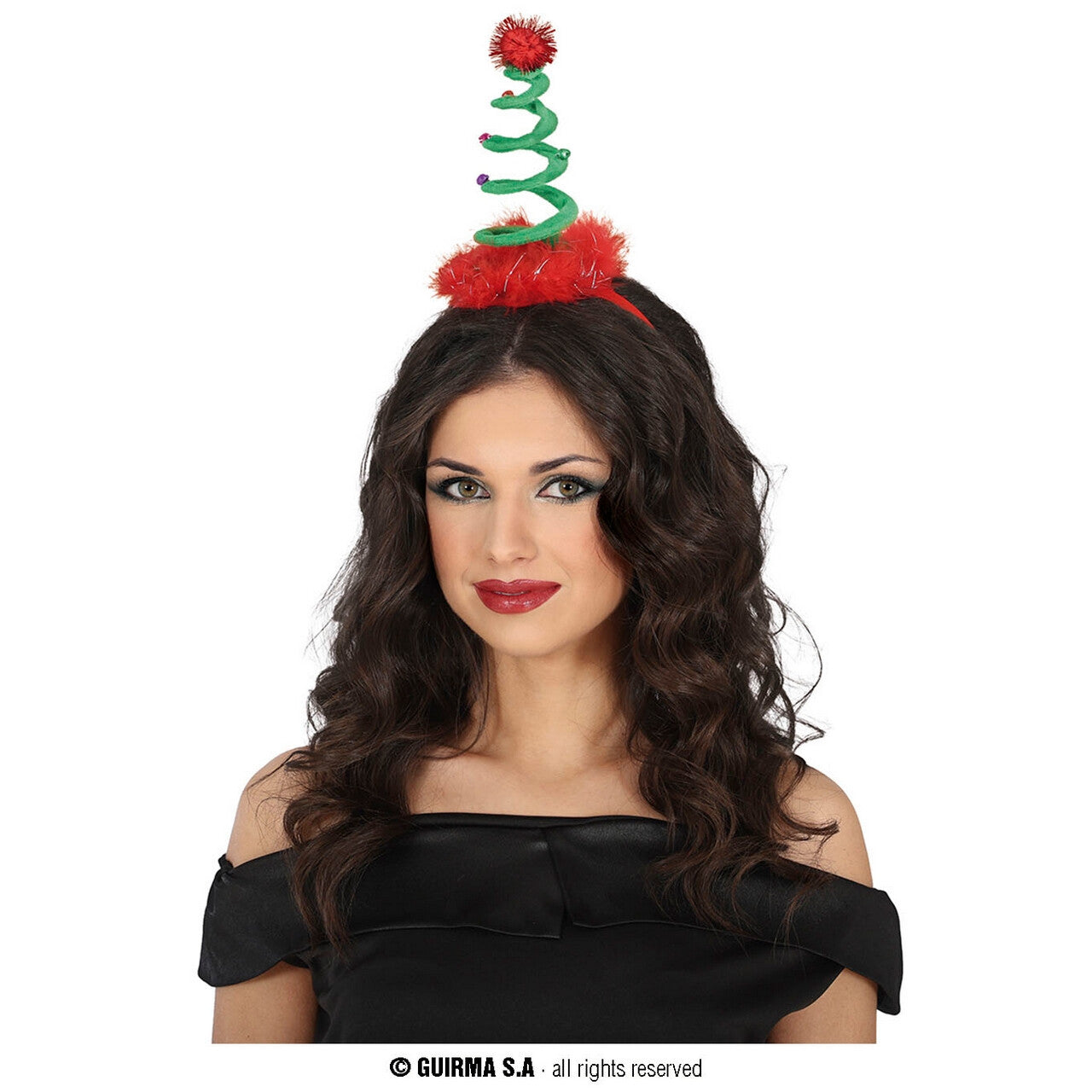 Op deze afbeelding zie je een Accessoires, van het merk Guirma. Hoofdband Funky Kerstboom