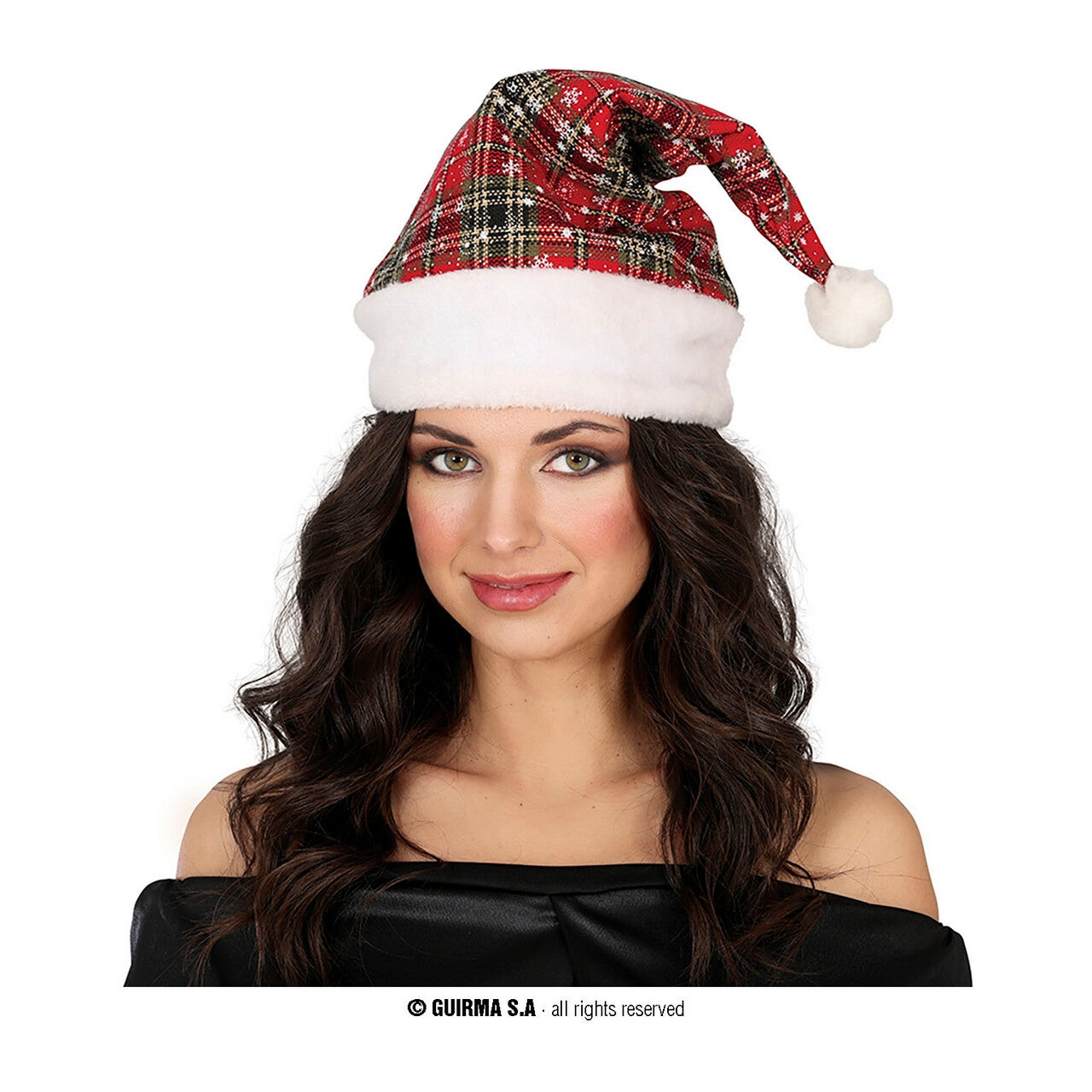 Op deze afbeelding zie je een Accessoires, van het merk Guirma. Schotse Print Kerst Muts