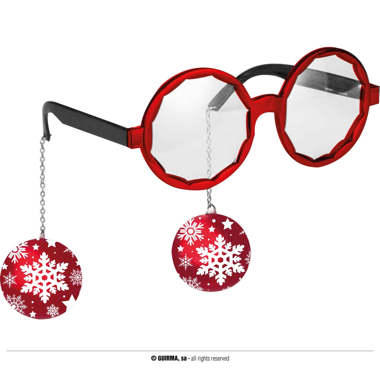 Op deze afbeelding zie je een Accessoires, van het merk Guirma. Bril Met Kerstballen