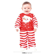 Op deze afbeelding zie je een Kostuums, van het merk Guirma. Rood Wit Gestreepte Jumpsuit Santa Baby Kind Kostuum