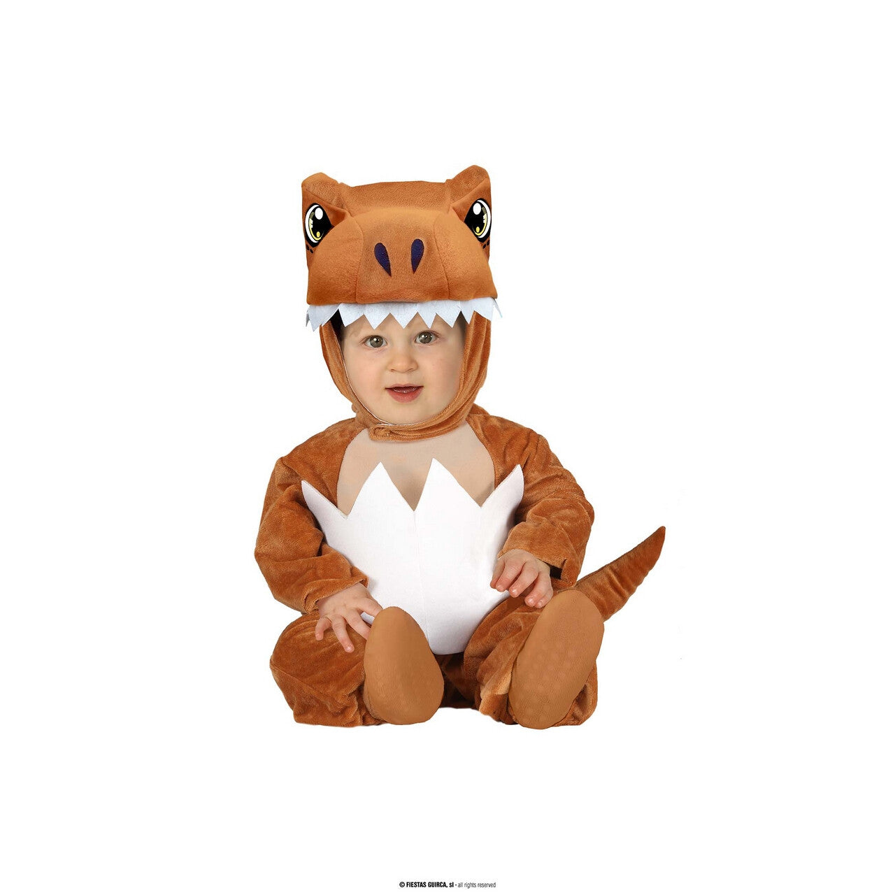 Op deze afbeelding zie je een Kostuums, van het merk Guirca. New Born Dino T Rex Kind Kostuum