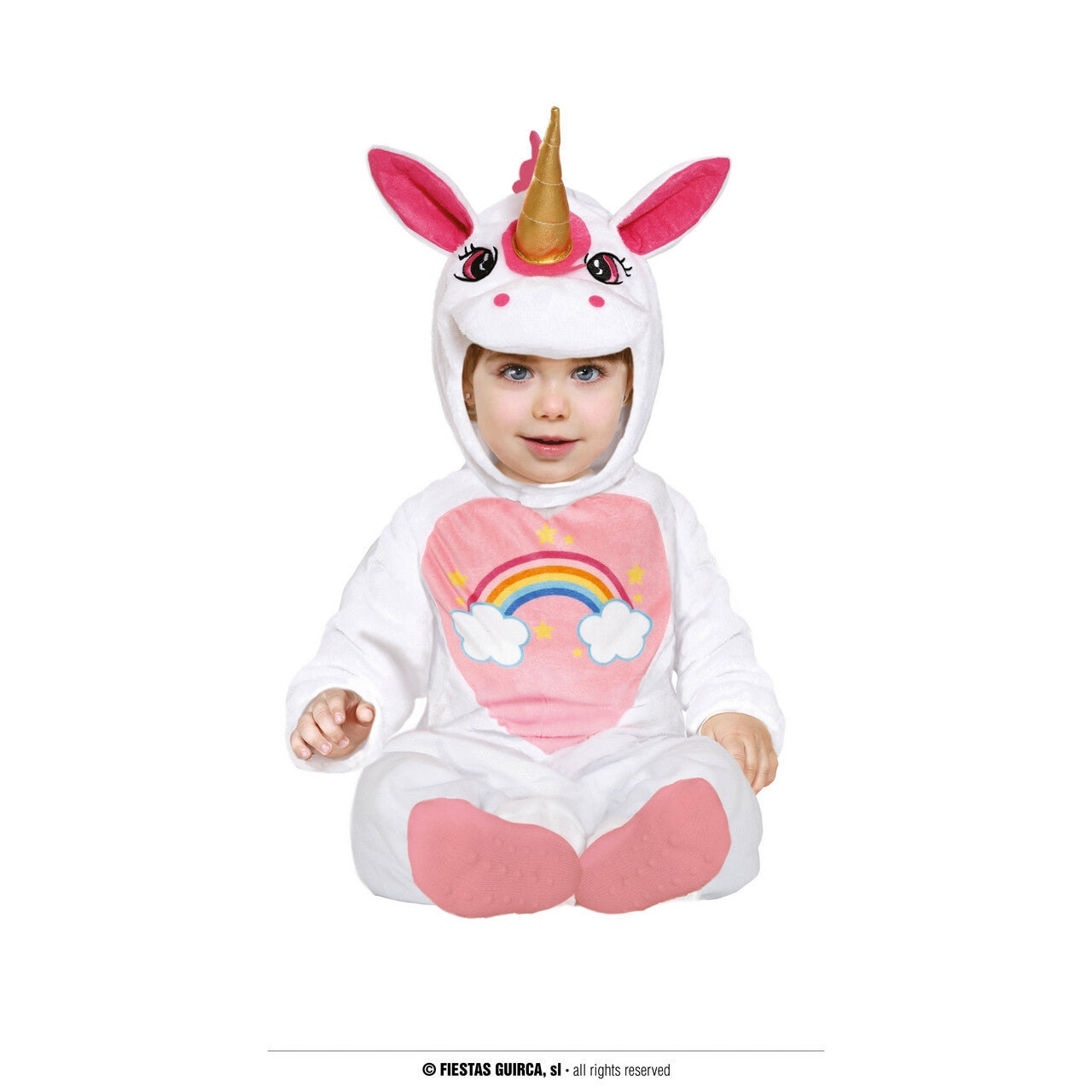 Op deze afbeelding zie je een Kostuums, van het merk Guirca. Baby Regenboog Eenhoorn Kind Kostuum