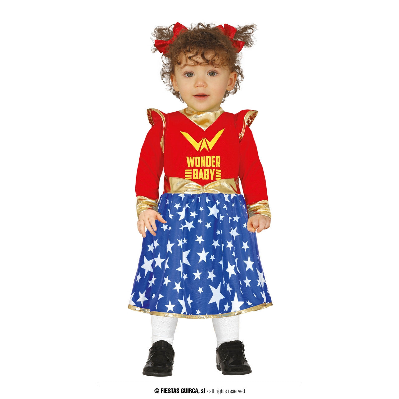 Op deze afbeelding zie je een Kostuums, van het merk Guirca. Superheldin Wonder Baby Meisje Kostuum