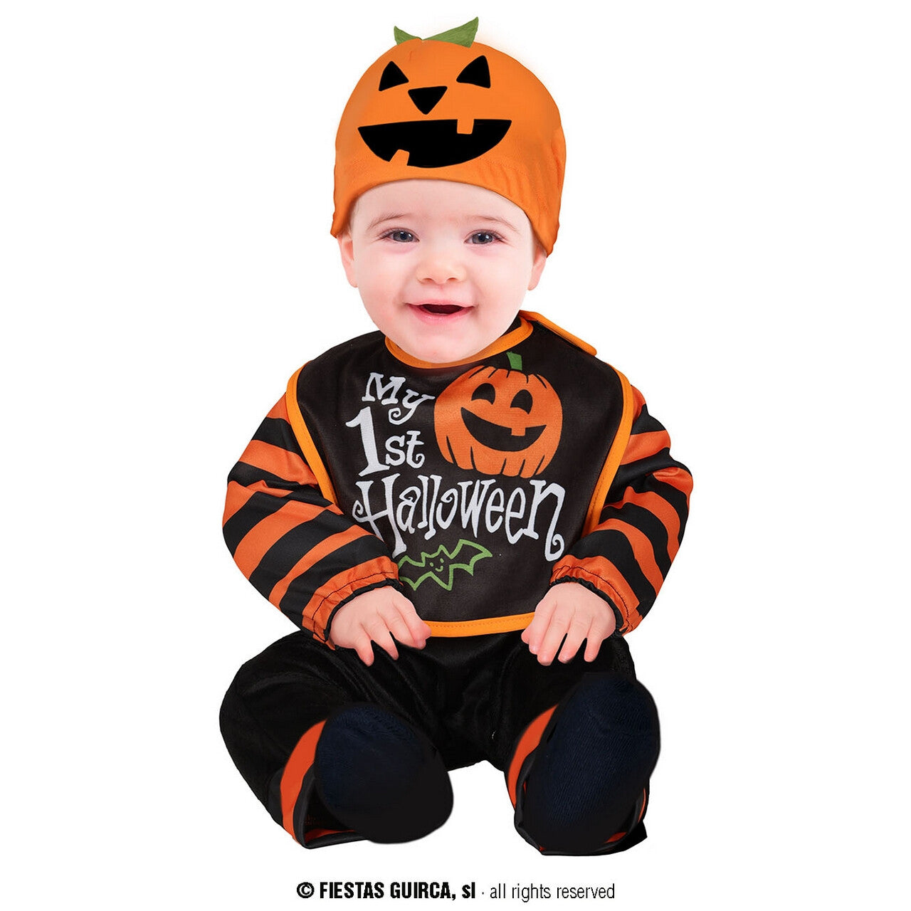 Op deze afbeelding zie je een Kostuums, van het merk Guirca. Mijn Eerste Halloween Pompoentje Kind Kostuum
