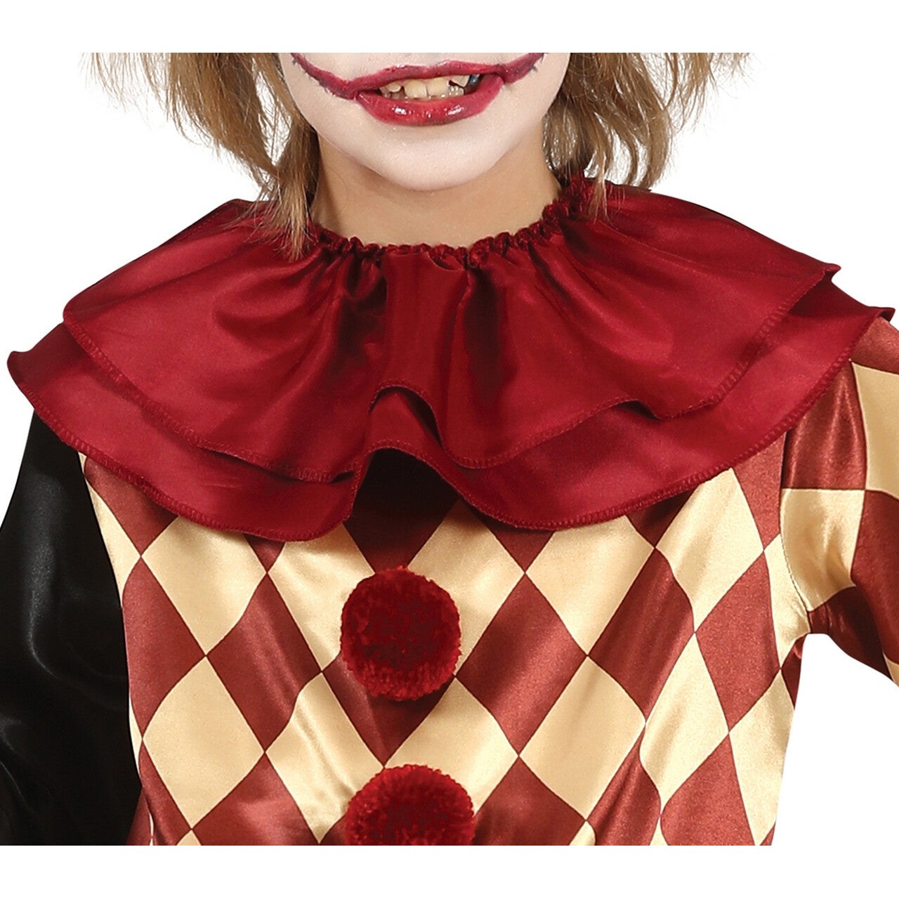 Op deze afbeelding zie je een Kostuums, van het merk Guirca. Meest Griezelige Gekke Clown Kind Kostuum