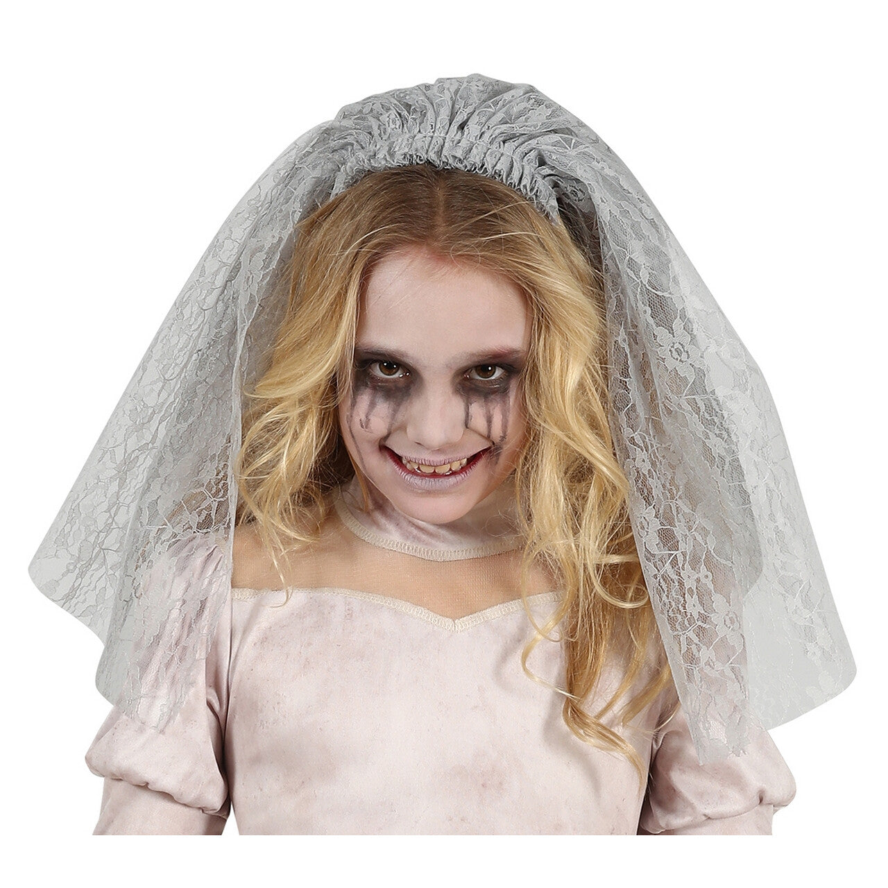 Op deze afbeelding zie je een Kostuums, van het merk Guirca. Verdrietige Spookbruid Hollie Meisje Kostuum
