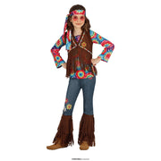 Op deze afbeelding zie je een Kostuums, van het merk Guirca. Easy Peasy Hippie Meisje Kostuum