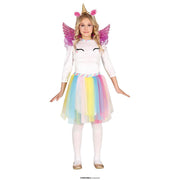 Op deze afbeelding zie je een Kostuums, van het merk Guirca. Magische Kleuren Van De Regenboog Eenhoorn Meisje Kostuum