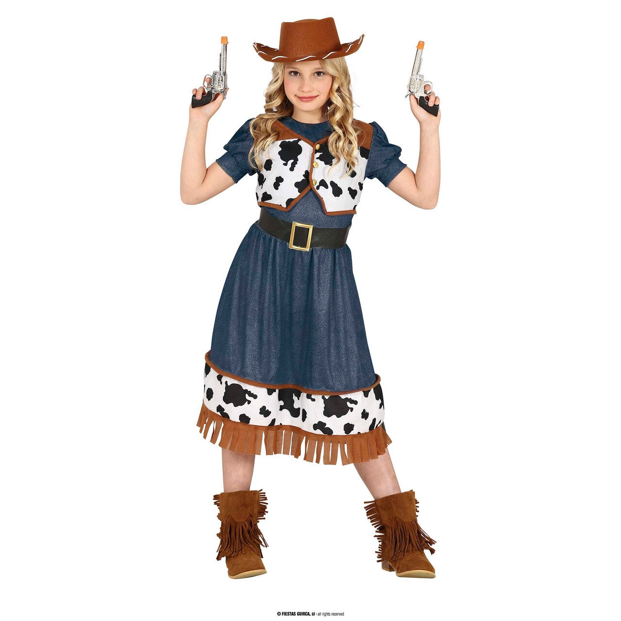 Op deze afbeelding zie je een Kostuums, van het merk Guirca. Giddy Up Cowgirl Meisje Kostuum