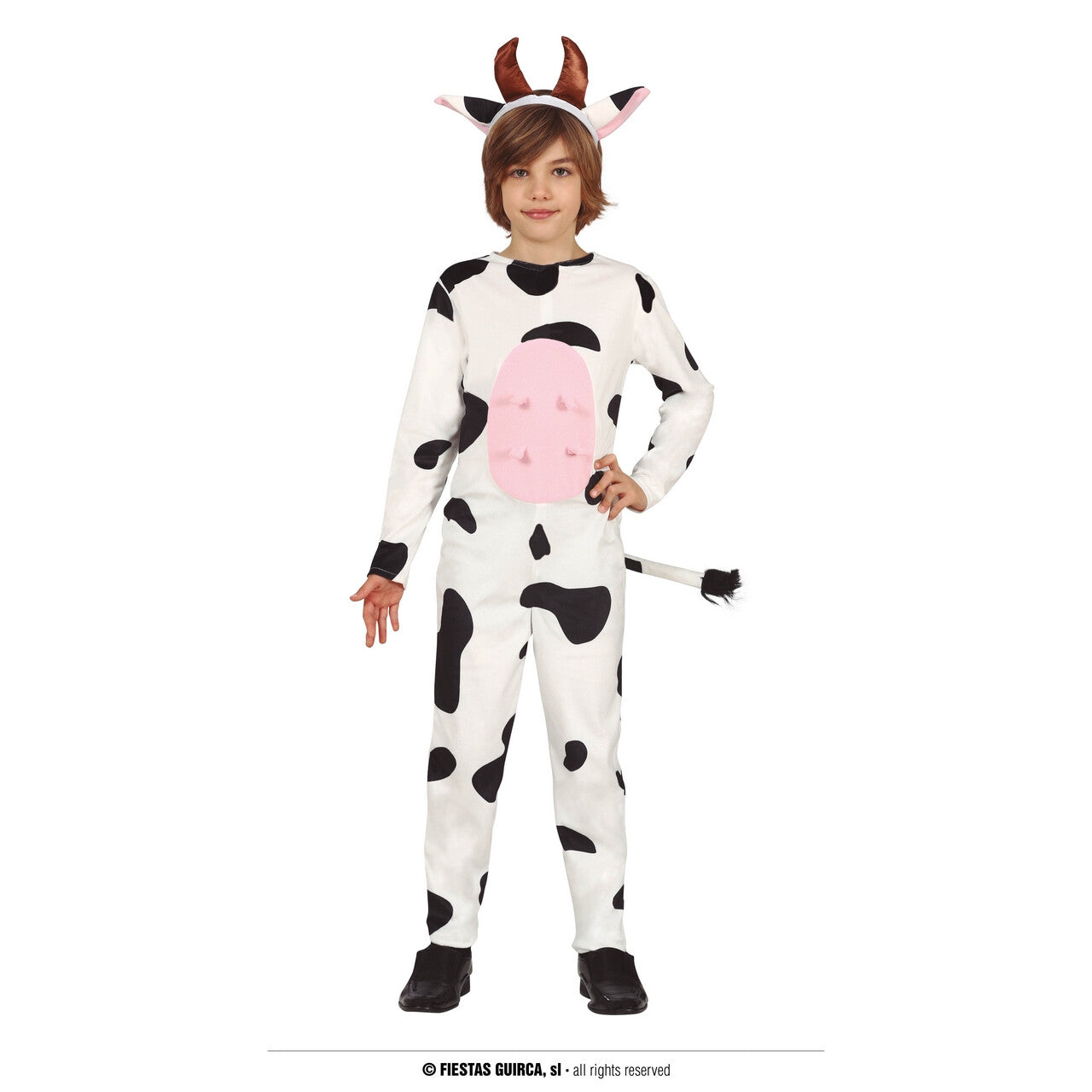 Op deze afbeelding zie je een Kostuums, van het merk Guirca. Op De Boerderij Koe Boe Kind Kostuum