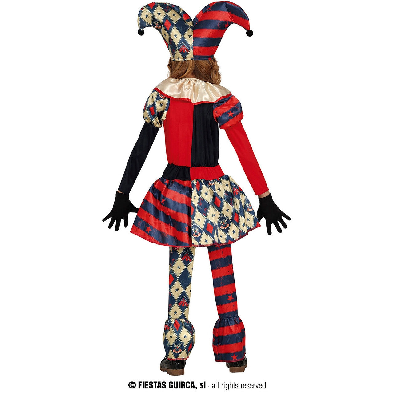 Op deze afbeelding zie je een Kostuums, van het merk Guirca. Niet Zo Grappige Scary Clown Nana Meisje Kostuum