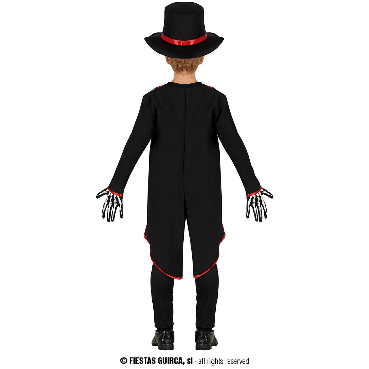 Op deze afbeelding zie je een Kostuums, van het merk Guirca. Rammelende Elegante Skelet Jongen Kostuum