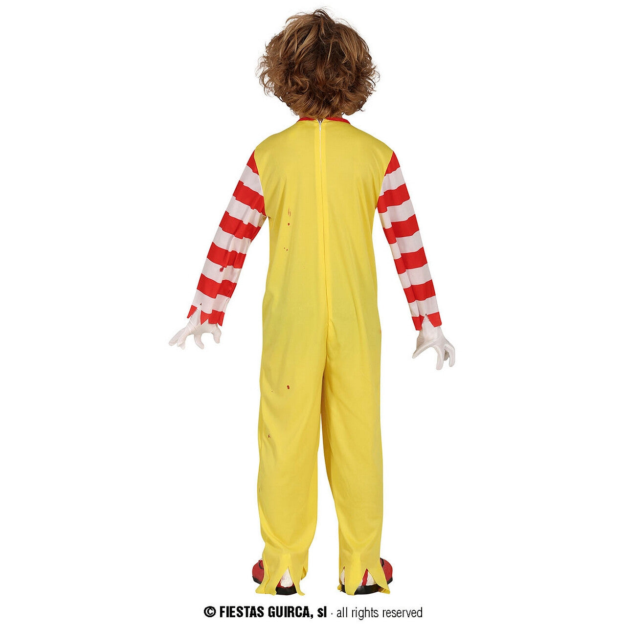 Op deze afbeelding zie je een Kostuums, van het merk Guirca. Scary Mcfastfood Clown Kind Kostuum