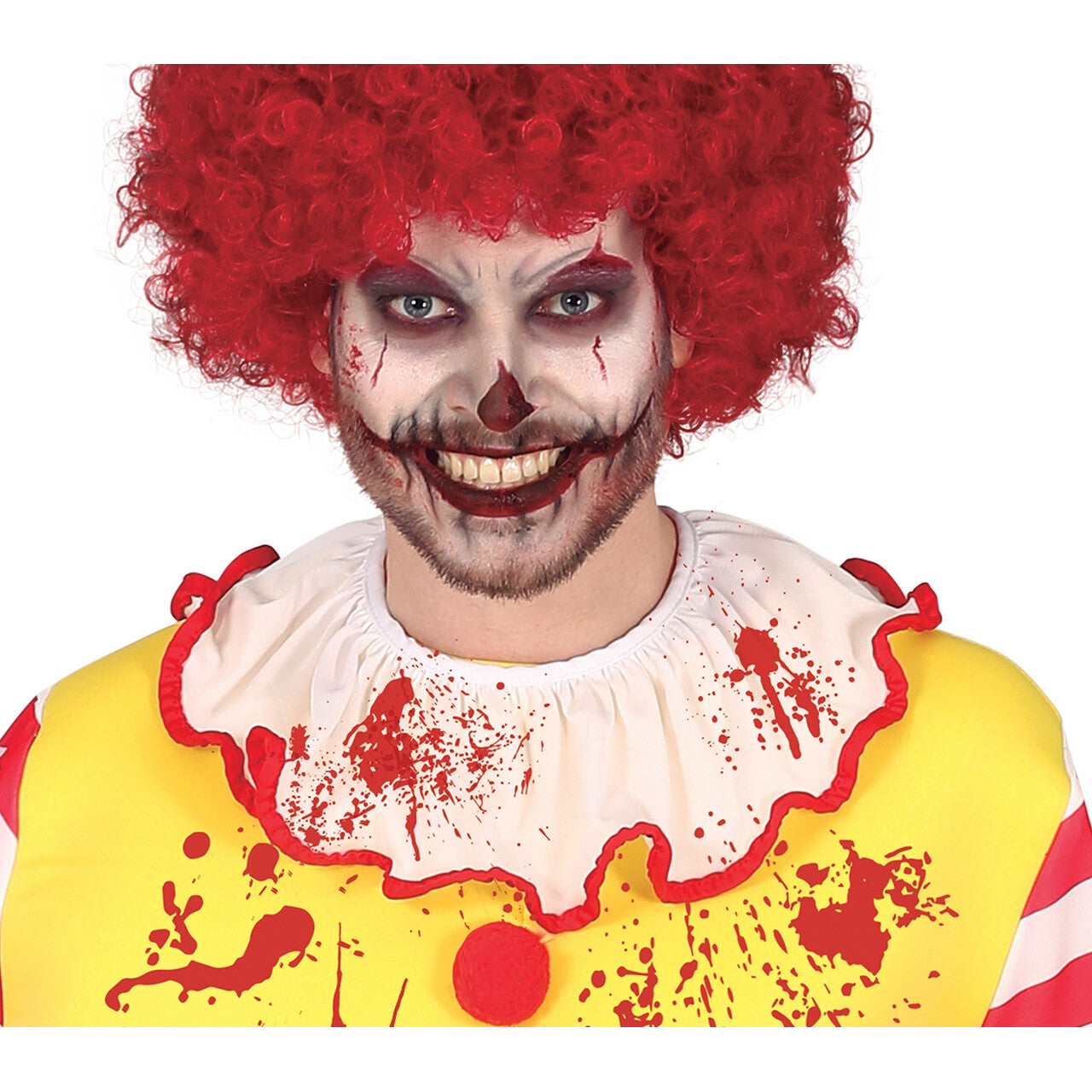 Op deze afbeelding zie je een Kostuums, van het merk Guirca. Fastfood Mckiller Clown Kostuum