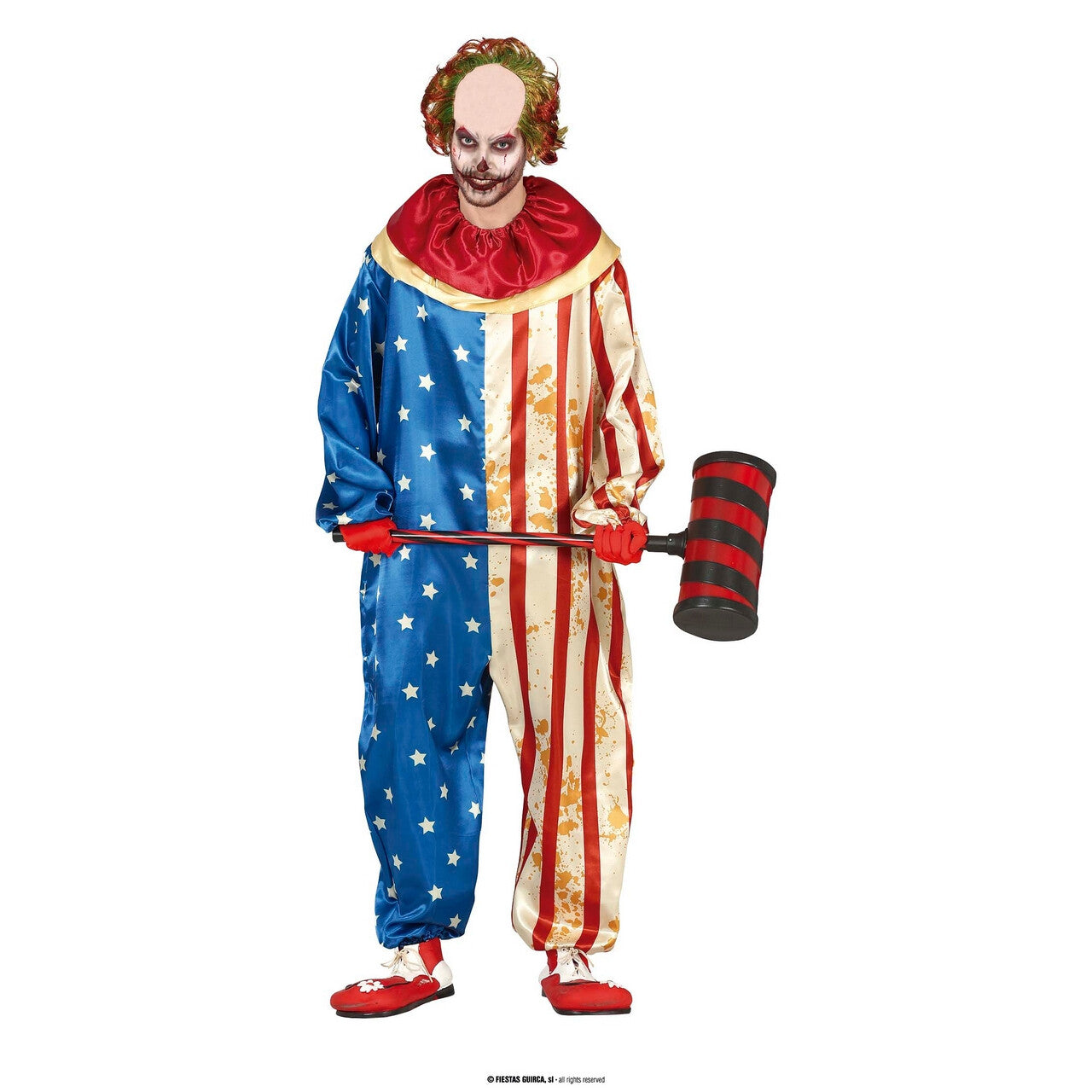 Op deze afbeelding zie je een Kostuums, van het merk Guirca. Unhappy USA Clown Kostuum
