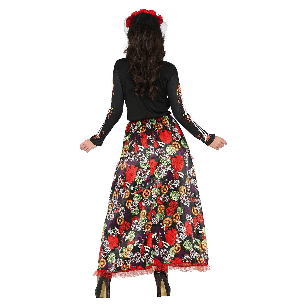 Op deze afbeelding zie je een Kostuums, van het merk Guirca. Feestelijke Day Of The Dead Catrina Vrouw Kostuum