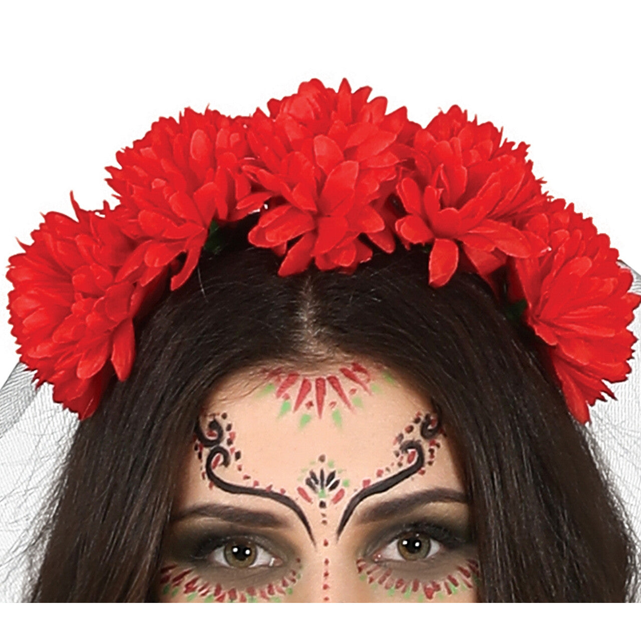Op deze afbeelding zie je een Kostuums, van het merk Guirca. Feestelijke Day Of The Dead Catrina Vrouw Kostuum