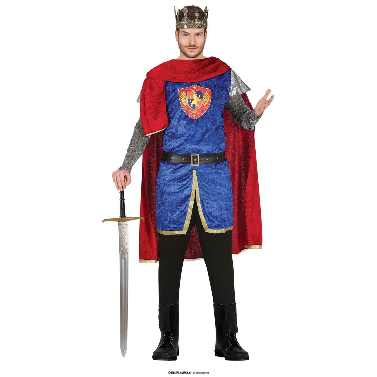 Op deze afbeelding zie je een Kostuums, van het merk Guirca. Koning Van Het Machtigste Koninkrijk Man Kostuum