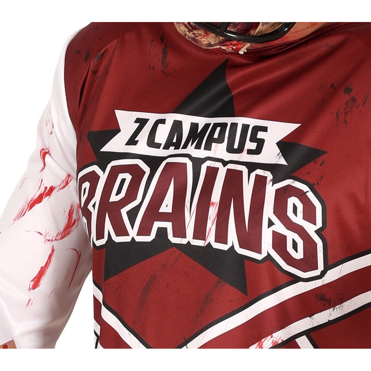 Op deze afbeelding zie je een Kostuums, van het merk Guirca. Veel Te Ruwe Rugby Speler Zombie Man Kostuum