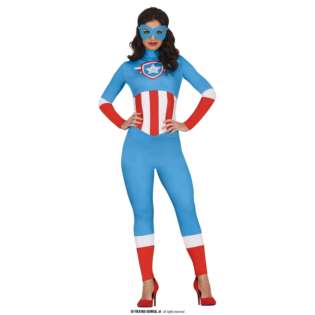 Op deze afbeelding zie je een Kostuums, van het merk Guirca. Superheld Captain Sea Star Vrouw Kostuum