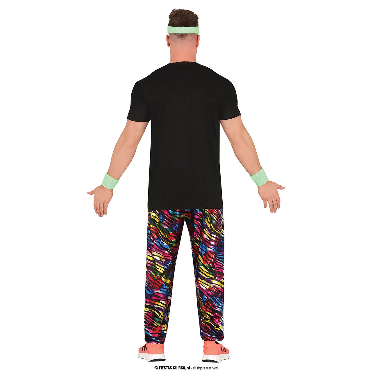 Op deze afbeelding zie je een Kostuums, van het merk Guirca. 80s Forever Turn Up The Base Man Kostuum