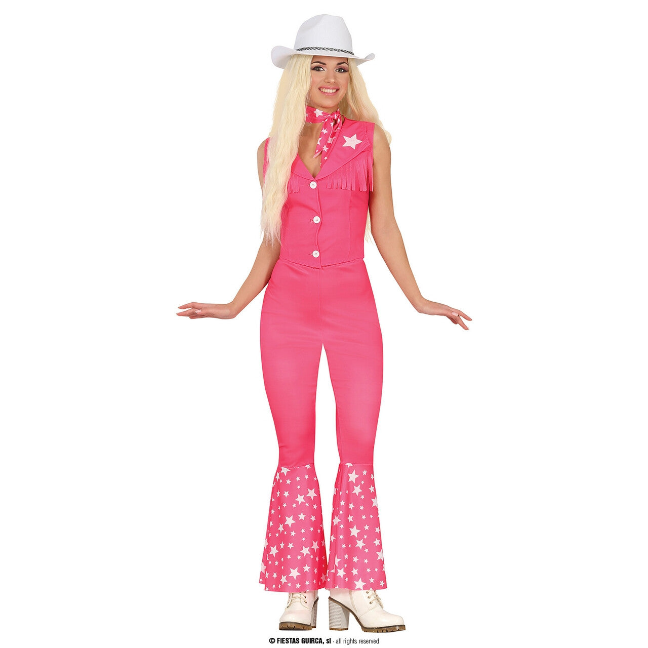 Op deze afbeelding zie je een Kostuums, van het merk Guirca. Roze Cowgirl In Het Wilde Westen Vrouw Kostuum