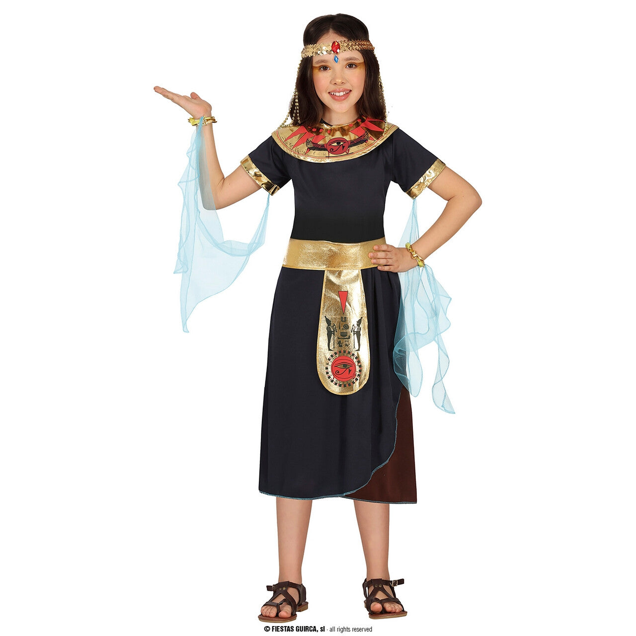 Op deze afbeelding zie je een Kostuums, van het merk Guirca. Loop Als Een Egyptische Koningin Meisje Kostuum