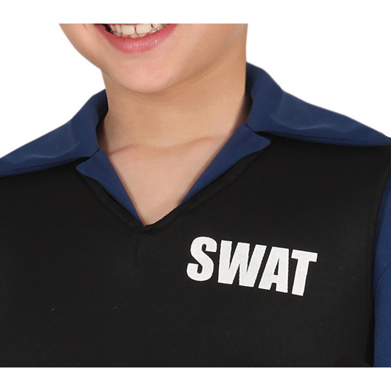Op deze afbeelding zie je een Kostuums, van het merk Guirca. Jonge Dappere Swat Agent Jongen Kostuum