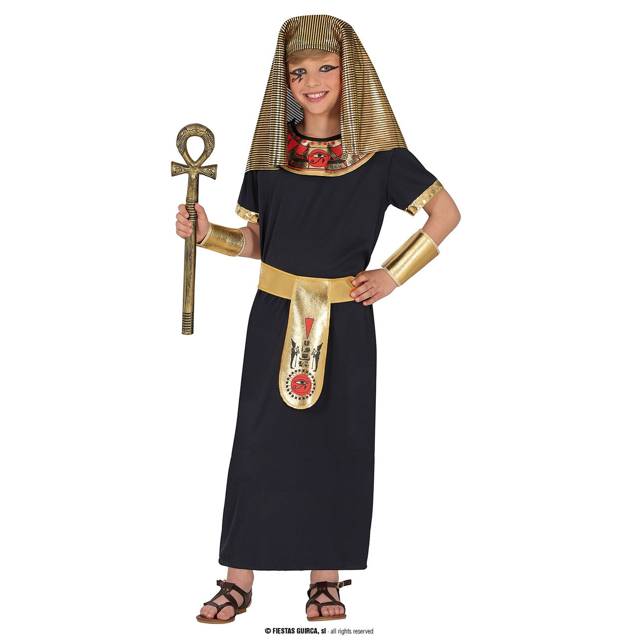 Op deze afbeelding zie je een Kostuums, van het merk Guirca. Farao Amenoogtep Van Het Grote Egyptische Rijk Kind Kostuum