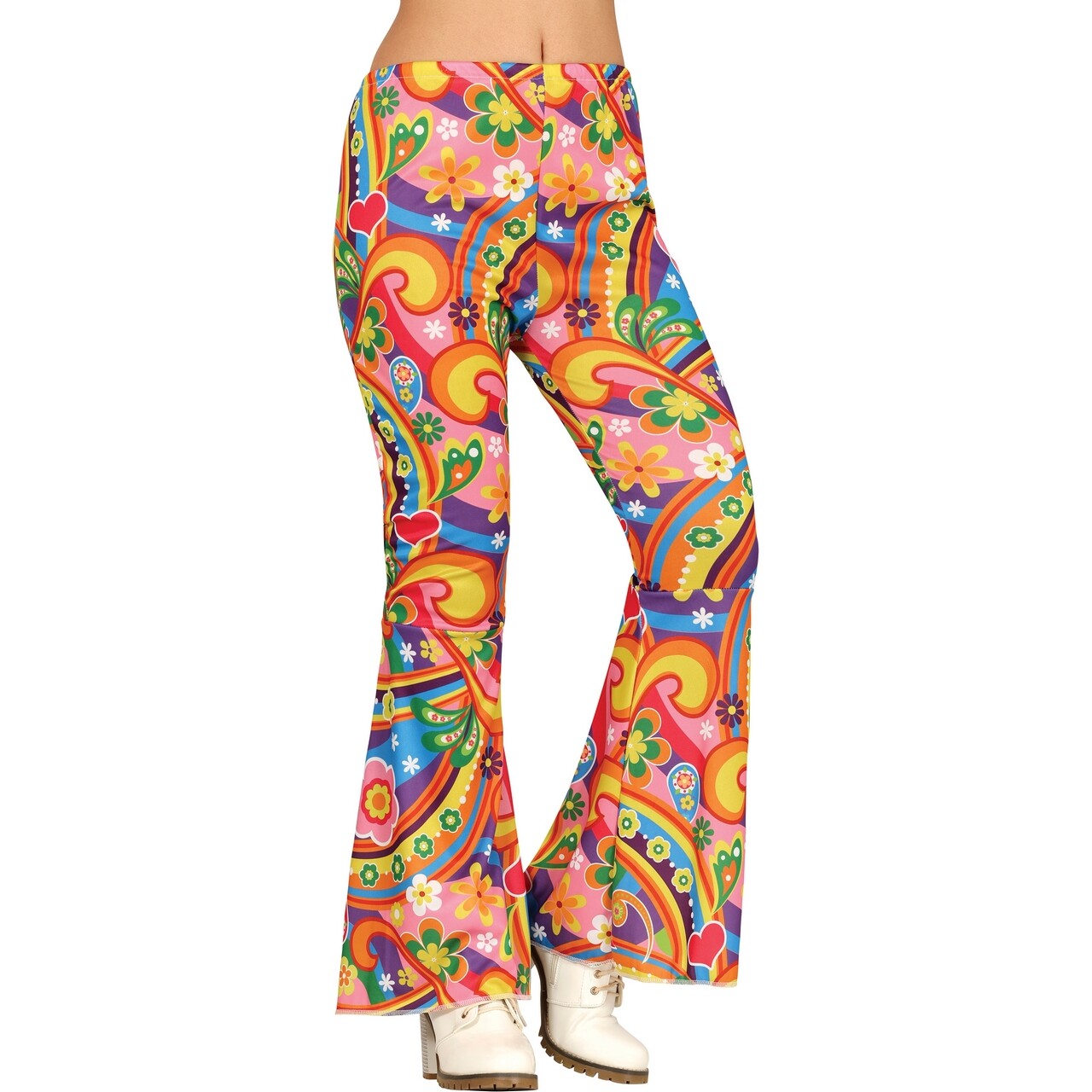 Op deze afbeelding zie je een Kostuums, van het merk Guirca. Bonte Vrolijke Hippie Broek Vrouw