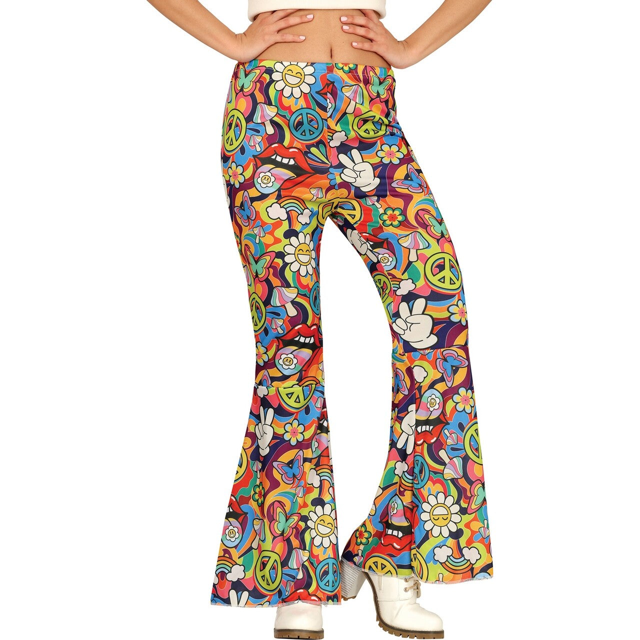 Op deze afbeelding zie je een Kostuums, van het merk Guirca. Flower Power Broek Sheila Vrouw