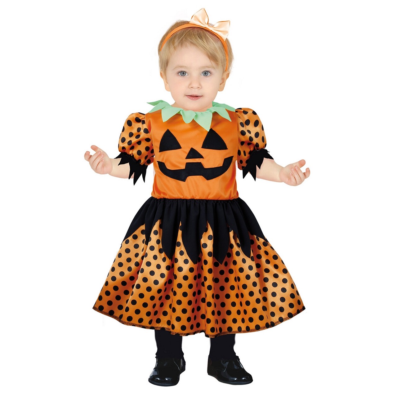Op deze afbeelding zie je een Kostuums, van het merk Guirca. Prachtig Mini Pompoentje Meisje Kostuum