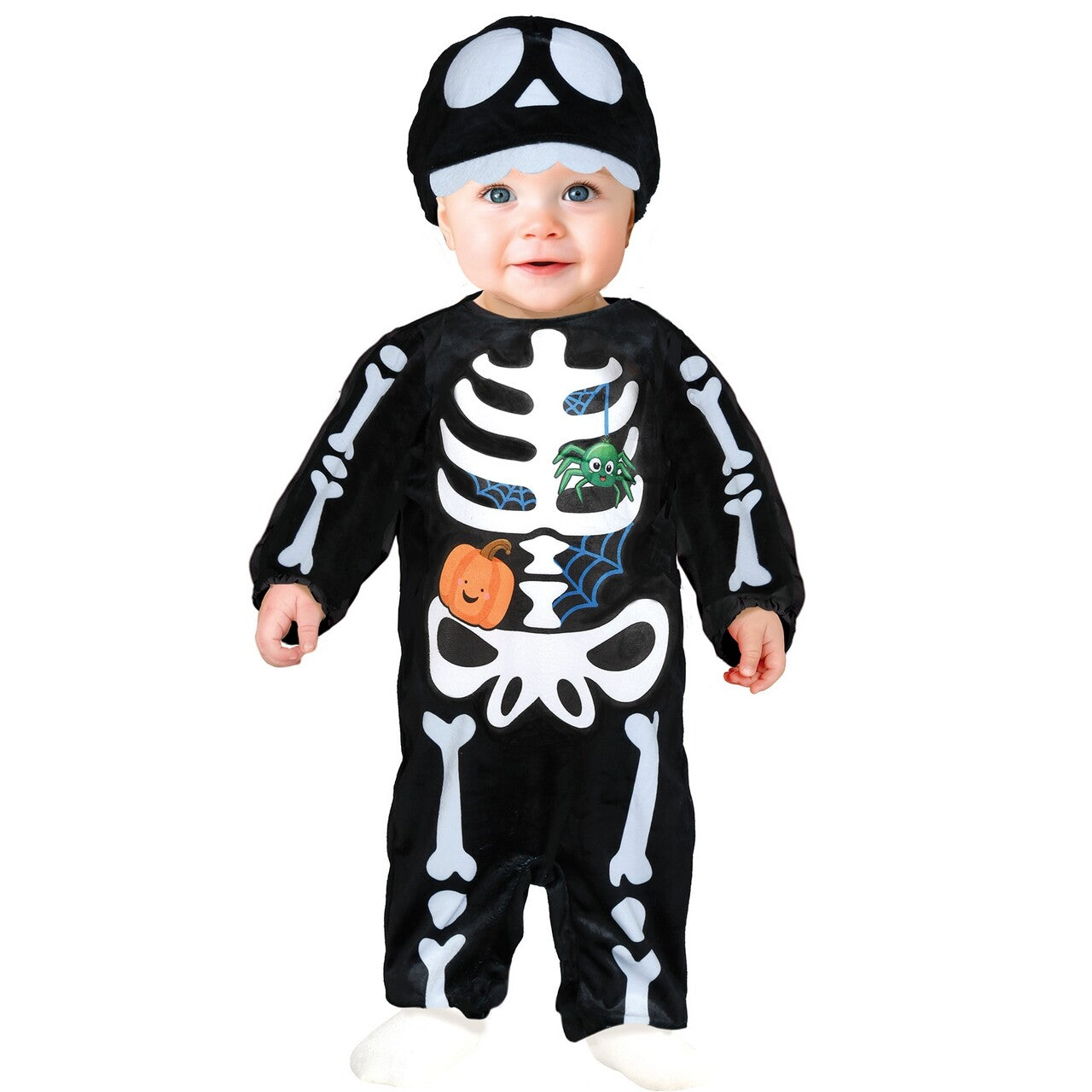 Op deze afbeelding zie je een Kostuums, van het merk Guirca. Geraamte Met Halloween Vriendjes Kind Kostuum