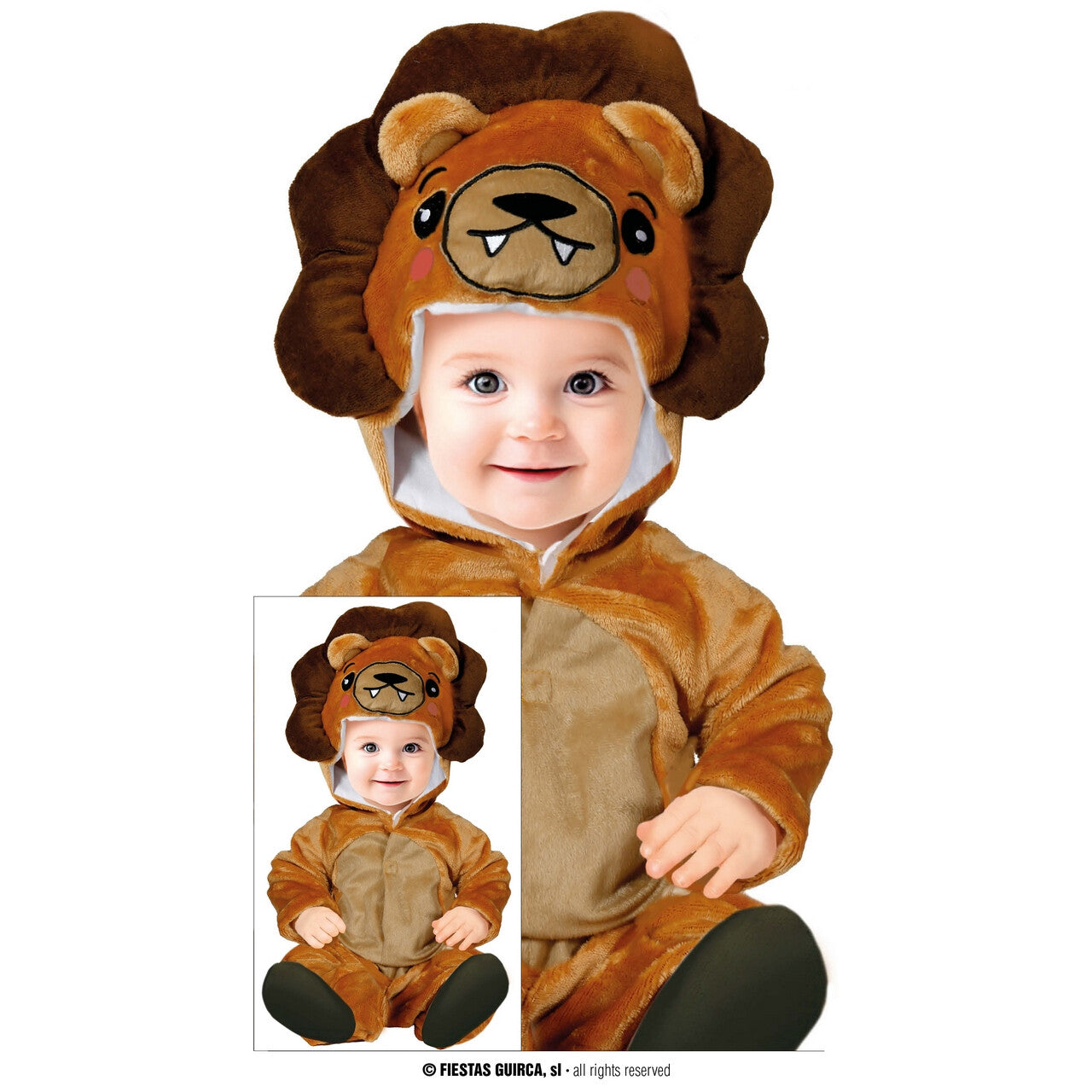 Op deze afbeelding zie je een Kostuums, van het merk Guirca. Lio De Baby Leeuw Kind Kostuum