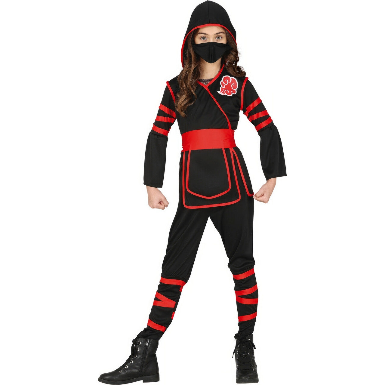 Op deze afbeelding zie je een Kostuums, van het merk Guirca. Ninja Vechtende Schaduw Kind Kostuum