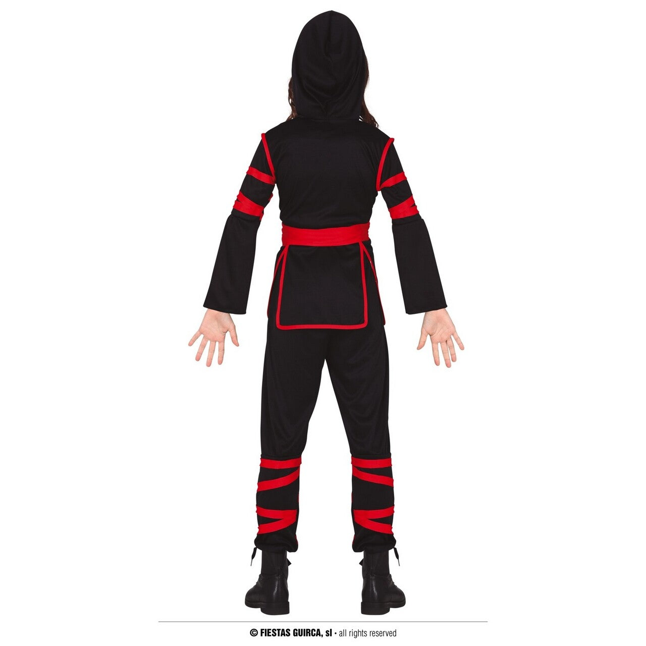 Op deze afbeelding zie je een Kostuums, van het merk Guirca. Ninja Vechtende Schaduw Kind Kostuum