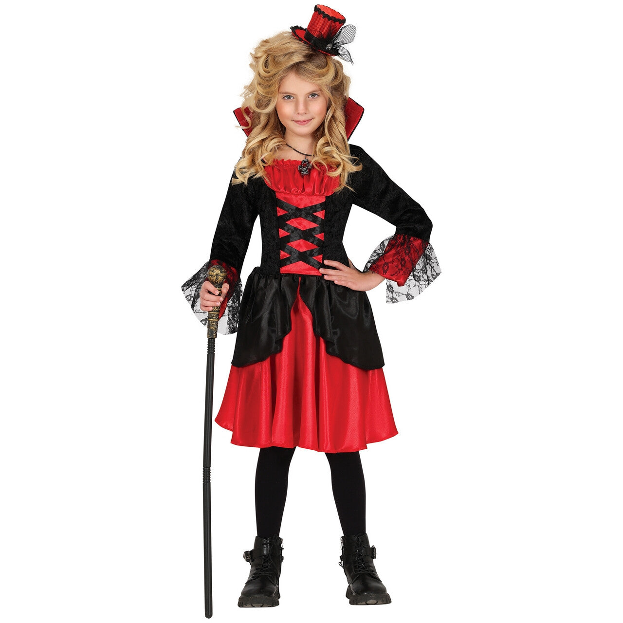 Op deze afbeelding zie je een Kostuums, van het merk Guirca. Vampirina Ella Bijt In Je Nek Meisje Kostuum